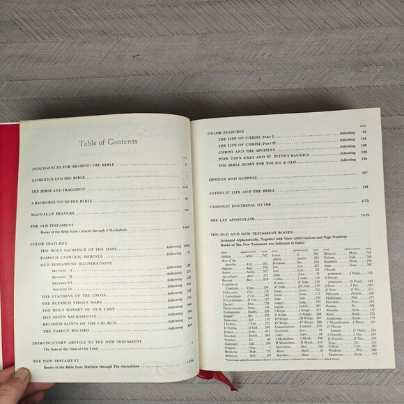 Catholic Deluxe Edition Holy Bible 1961 Vintage Hardcover Confraternity - Picture 5 of 11
